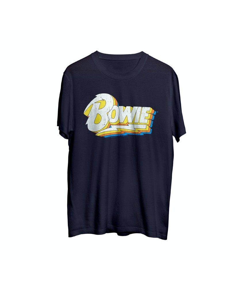 David Bowie White/Yellow Logo T-shirt $16.45 Shirts