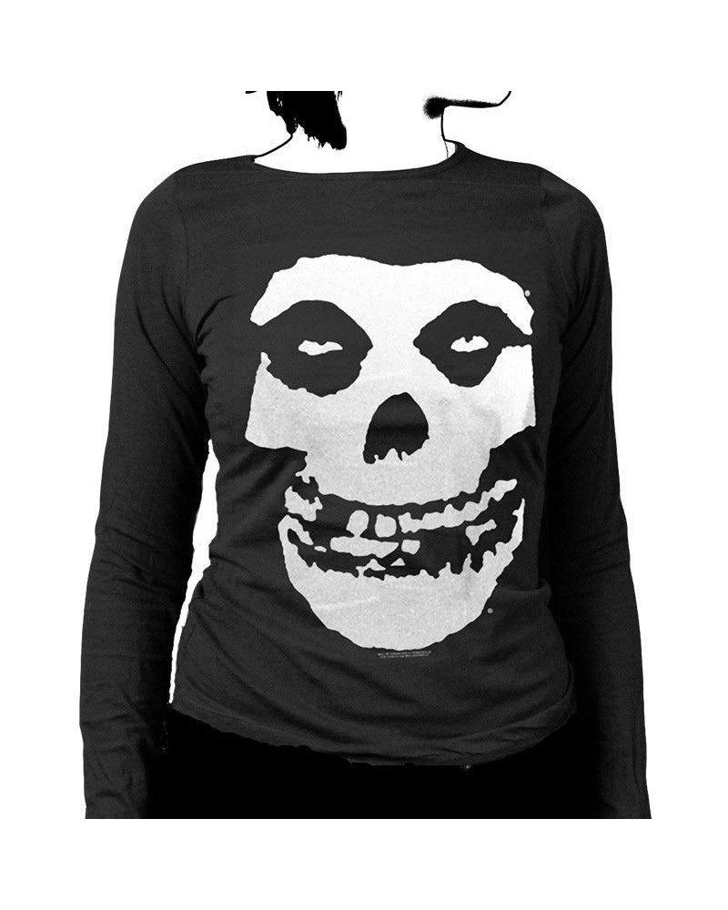 Misfits Classic Fiend Skull Womens Long Sleeve Shirt $6.20 Shirts