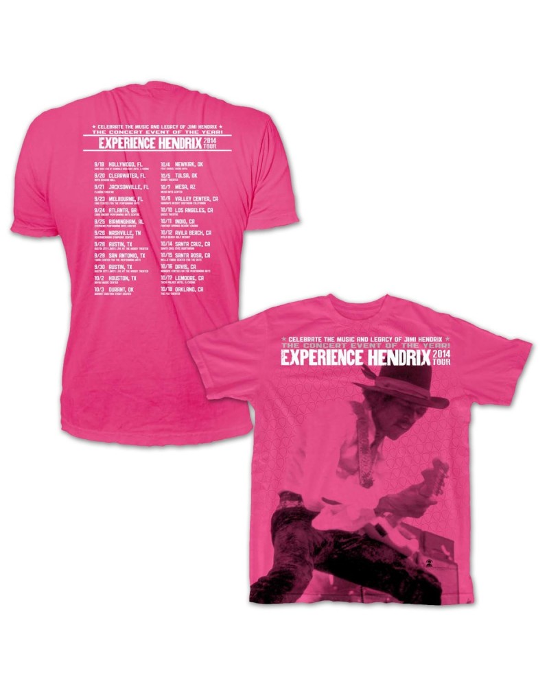 Jimi Hendrix Experience Hendrix 2014 Tour Ladies Guitar Pick T-Shirt $2.44 Shirts