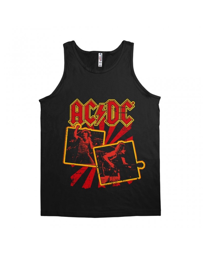 AC/DC Unisex Tank Top | Back In Black Tour 1980 Distressed Shirt $9.73 Shirts