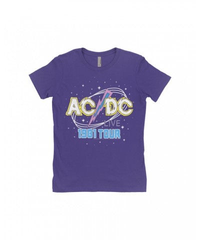 AC/DC Ladies' Boyfriend T-Shirt | LIVE 1978 Tour Design Shirt $9.23 Shirts