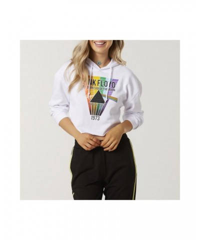 Pink Floyd DSOTM Crop Top White Hoodie $1.85 Sweatshirts