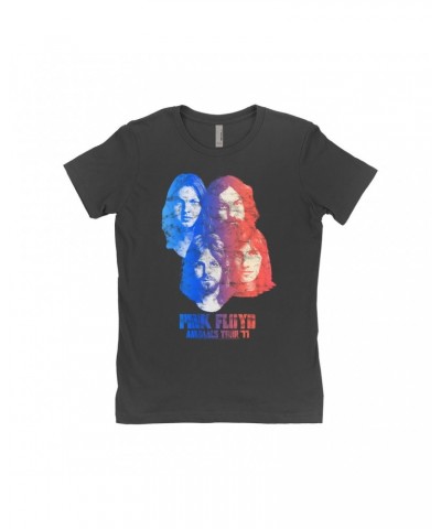 Pink Floyd Ladies' Boyfriend T-Shirt | Group Ombre Animals '77 Tour Image Distressed Shirt $7.49 Shirts