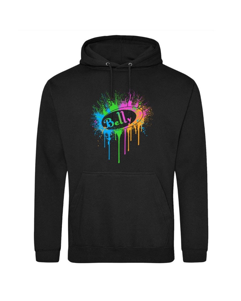 Belly Neon Splat Logo Pullover Hoodie - Black $13.60 Sweatshirts