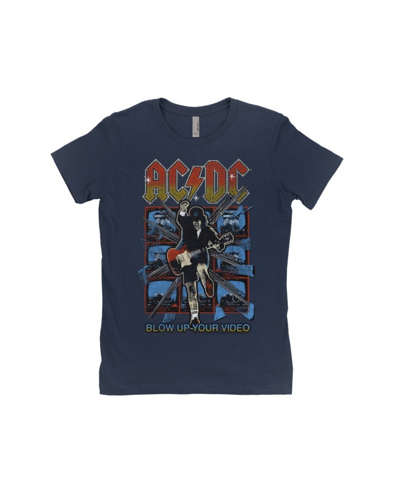 AC/DC Ladies' Boyfriend T-Shirt | Blow Up Your Video Design Shirt $9.73 Shirts