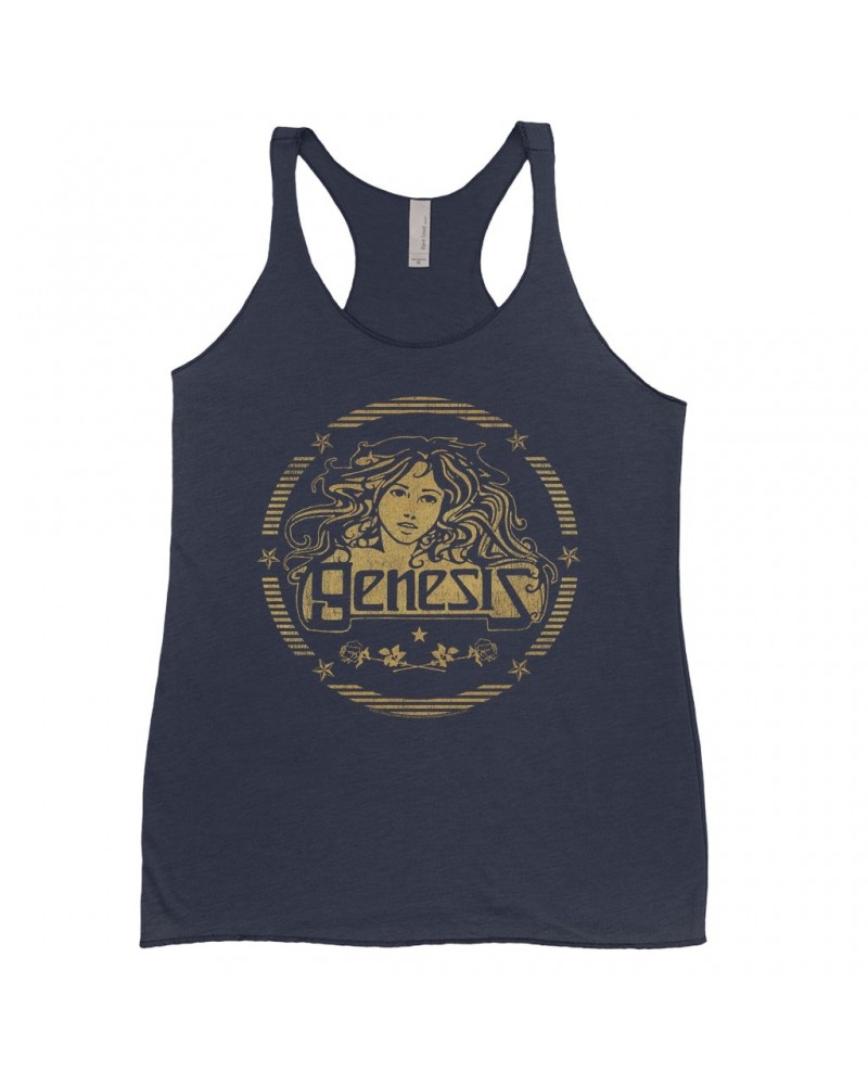 Genesis Ladies' Tank Top | Band Art Nouveau Gold Logo Shirt $9.26 Shirts