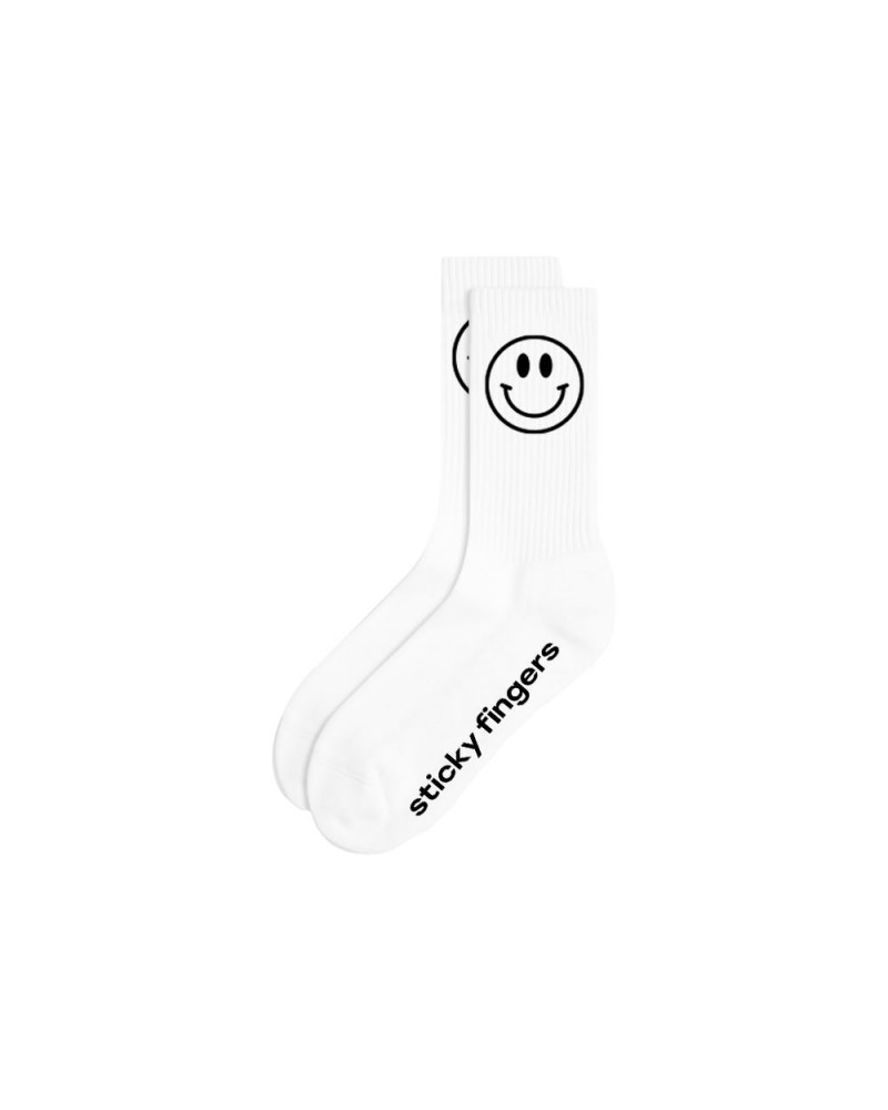 Sticky Fingers SMILEY WHITE SOCKS $4.20 Footware