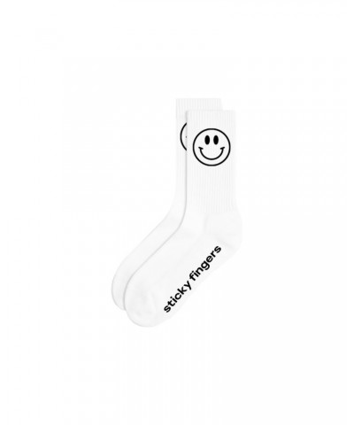 Sticky Fingers SMILEY WHITE SOCKS $4.20 Footware