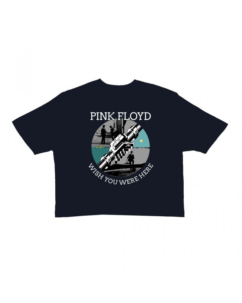 Pink Floyd Ladies' Crop Tee | Wish You Were Here Album Collage Crop T-shirt $12.13 Shirts