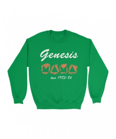 Genesis Bright Colored Sweatshirt | Mama Tour 1983-84 Image Distressed Sweatshirt $16.43 Sweatshirts