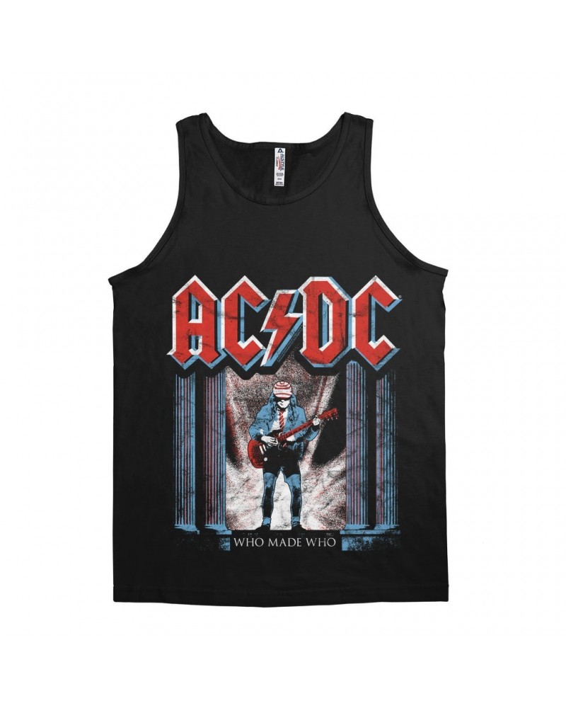 AC/DC Unisex Tank Top | Who Made Who Red White Blue Shirt $12.48 Shirts