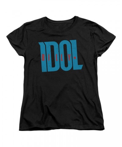 Billy Idol Women's Shirt | LOGO Ladies Tee $8.00 Shirts