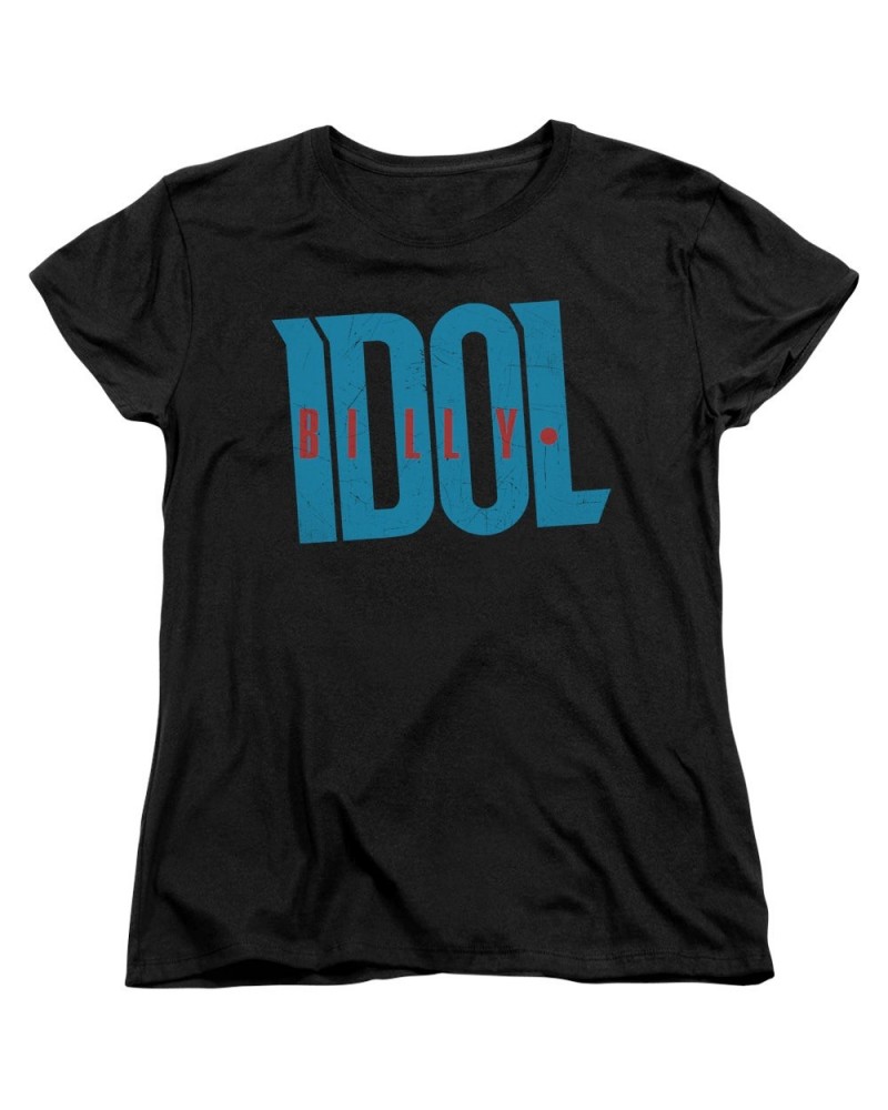 Billy Idol Women's Shirt | LOGO Ladies Tee $8.00 Shirts