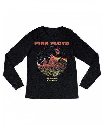 Pink Floyd Long Sleeve Shirt | Vintage Pyramids Red Tint Image Shirt $11.98 Shirts