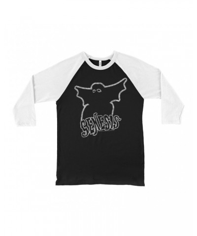 Genesis 3/4 Sleeve Baseball Tee | Band Logo With Ghost Distressed Shirt $9.58 Shirts