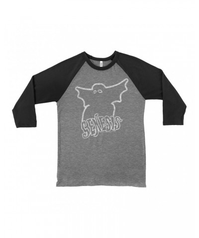 Genesis 3/4 Sleeve Baseball Tee | Band Logo With Ghost Distressed Shirt $9.58 Shirts