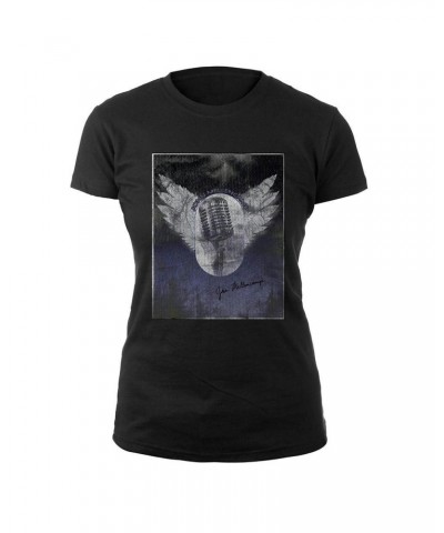 John Mellencamp Womens Black Flying Music Tee $10.98 Shirts