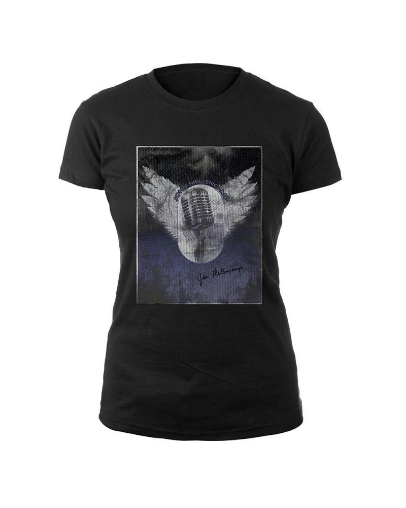 John Mellencamp Womens Black Flying Music Tee $10.98 Shirts