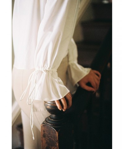 Annie Hamilton Ruffle Shirt // White $58.62 Shirts