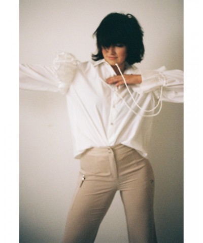 Annie Hamilton Ruffle Shirt // White $58.62 Shirts