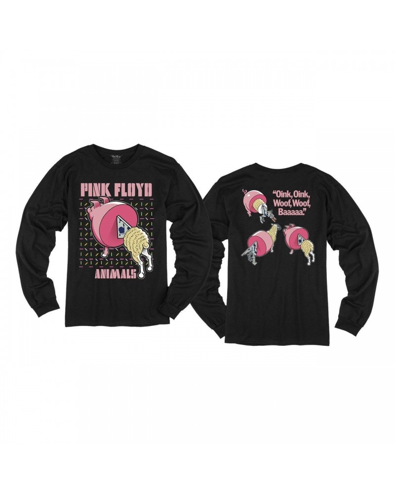 Pink Floyd Animals Oink Oink Long Sleeve T-shirt $18.50 Shirts