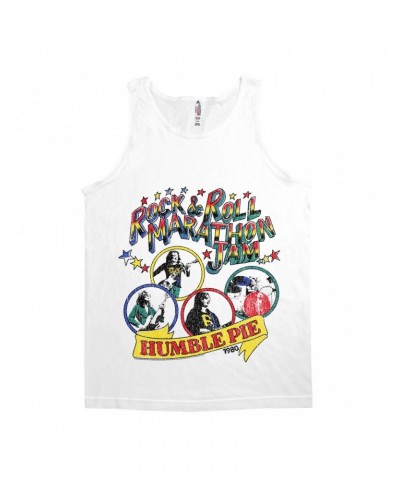 Humble Pie Unisex Tank Top | Rock N' Roll Marathon Jam 1980 Distressed Shirt $7.98 Shirts