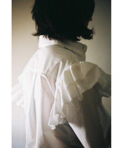 Annie Hamilton Ruffle Shirt // White $58.62 Shirts