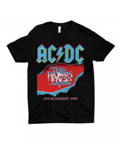 AC/DC T-Shirt | Bold Primary Color Razors Edge Cover Design Shirt $8.48 Shirts