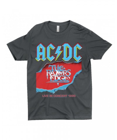 AC/DC T-Shirt | Bold Primary Color Razors Edge Cover Design Shirt $8.48 Shirts