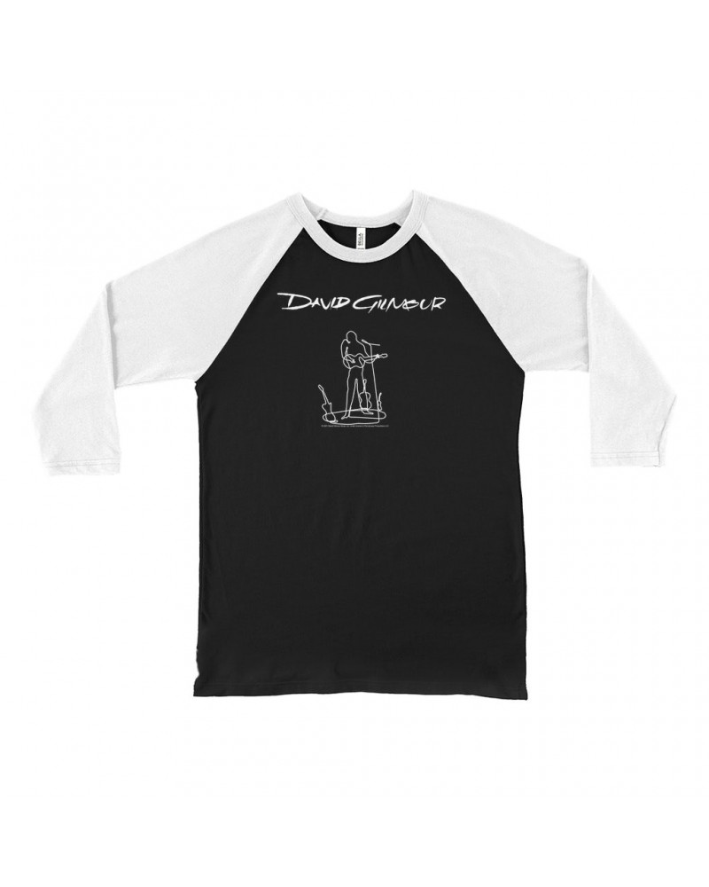 David Gilmour 3/4 Sleeve Baseball Tee | Sketch Shirt $14.38 Shirts