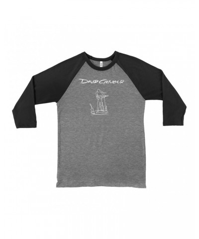 David Gilmour 3/4 Sleeve Baseball Tee | Sketch Shirt $14.38 Shirts