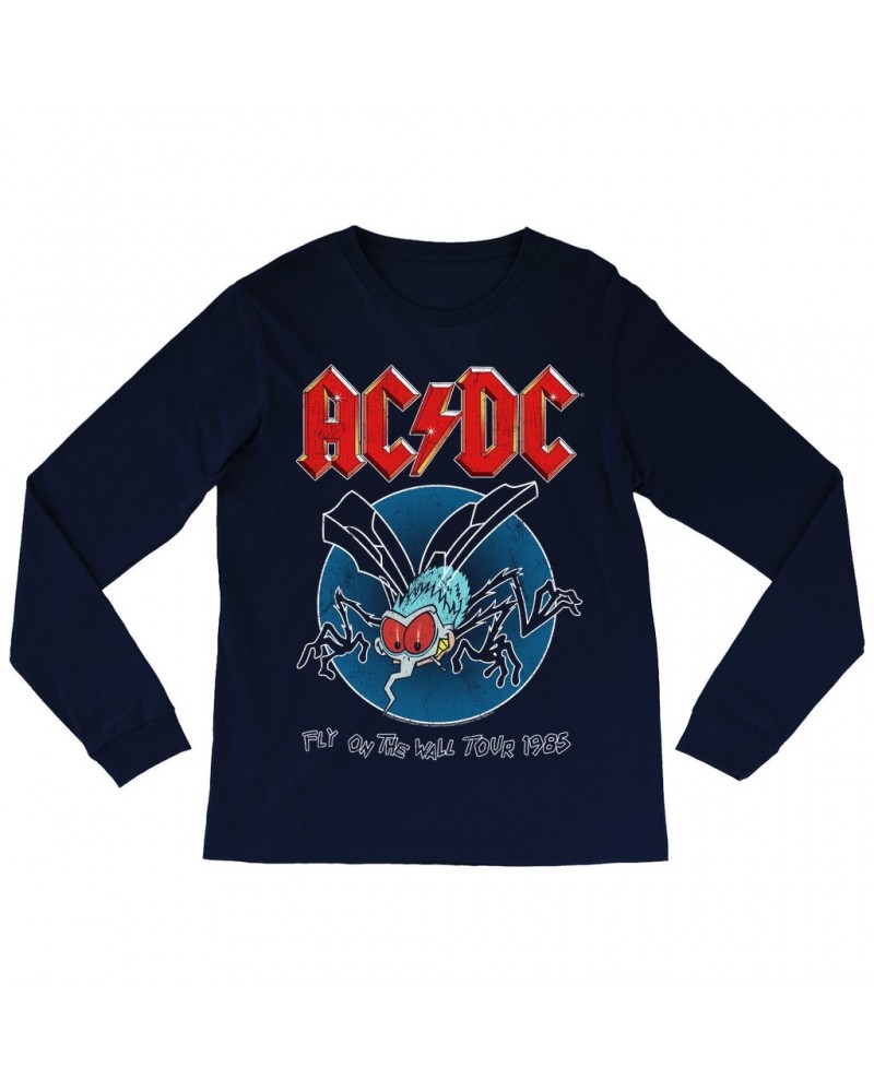 AC/DC Long Sleeve Shirt | 1985 Fly On The Wall Tour Shirt $14.98 Shirts