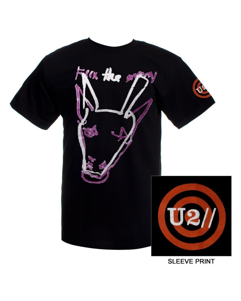 U2 om Black Fear The Enemy T-shirt $6.90 Shirts