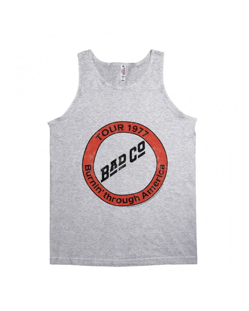 Bad Company Unisex Tank Top | Burnin Sky Tour 1977 Distressed Shirt $11.98 Shirts