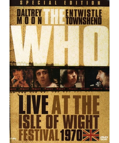 The Who LIVE AT THE ISLE OF WIGHT FESTIVAL 1970 DVD $6.56 Videos