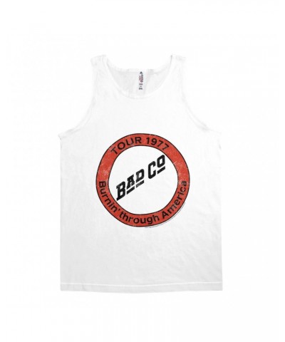 Bad Company Unisex Tank Top | Burnin Sky Tour 1977 Distressed Shirt $11.98 Shirts