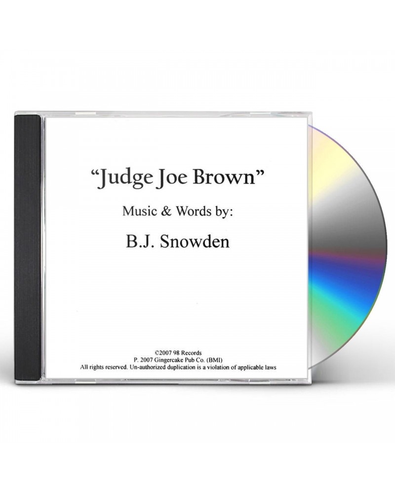 B.J. Snowden JUDGE JOE BROWN CD $7.35 CD