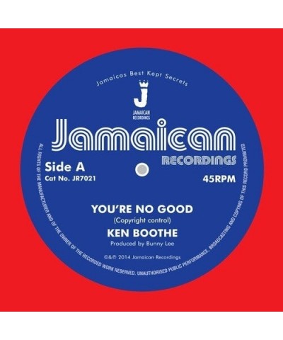 Ken Boothe YOU'RE NO GOOD / OUT OF ORDER DUB Vinyl Record $4.60 Vinyl