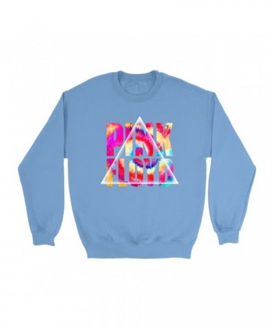 Pink Floyd Bright Colored Sweatshirt | Tie Dye Prism Logo Sweatshirt $12.93 Sweatshirts