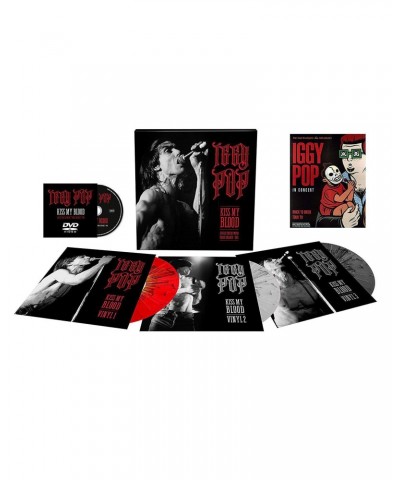 Iggy Pop LP + DVD - Kiss My Blood (Live In Paris 1991) (Red/White Splatter Vinyl) $36.51 Vinyl