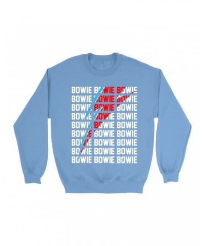 David Bowie Bright Colored Sweatshirt | Bowie Bowie Bowie And Bolt Sweatshirt $12.23 Sweatshirts