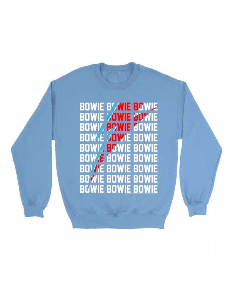 David Bowie Bright Colored Sweatshirt | Bowie Bowie Bowie And Bolt Sweatshirt $12.23 Sweatshirts